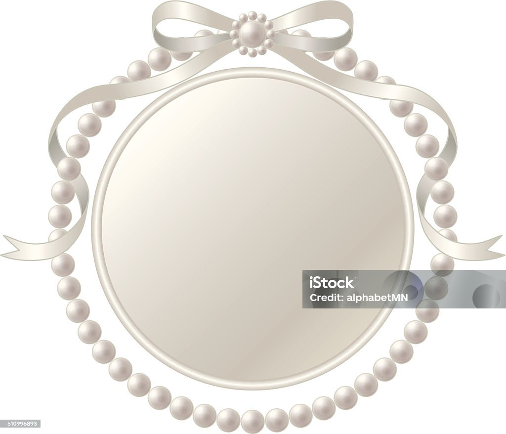 Frame and pearl ribbon of silver Antique stock vector