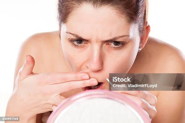 Mustache Removing Stock Photo - Download Image Now - Women, Adult, Beautician
