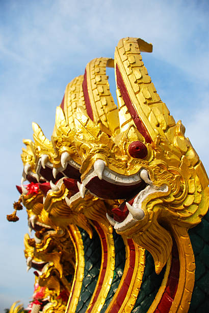 istock Dragon Heads with the blue sky background 510997495