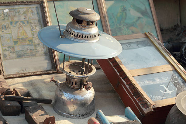 istock vintage  lantern placed on the table. 510997943