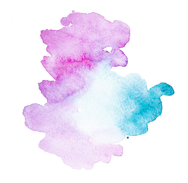 istock Abstract watercolor aquarelle hand drawn pink blue art paint on 511000105