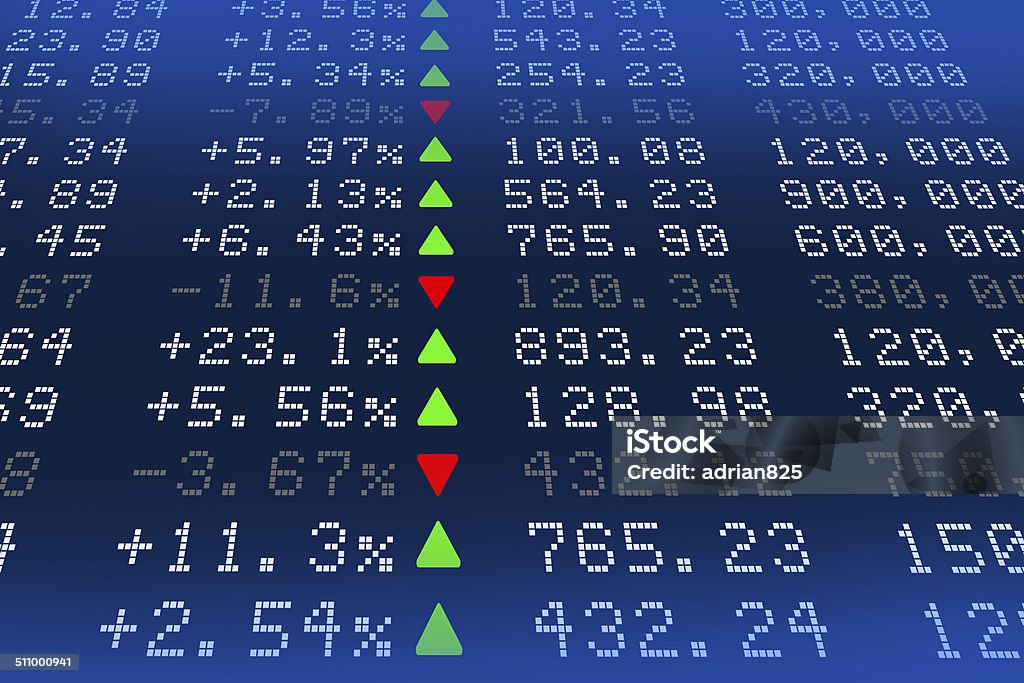 Digital Stock exchange panel Digital Stock exchange panel high resolution Stock Certificate Stock Photo