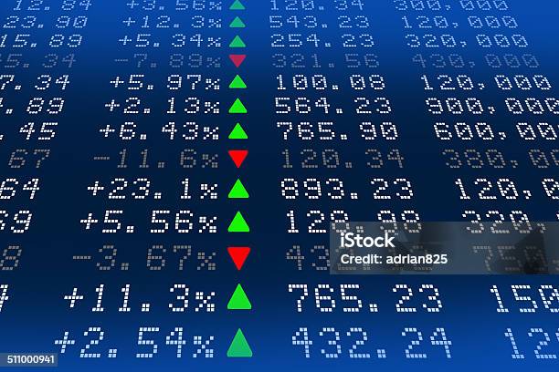 Digital Stock Exchange Panel Stock Photo - Download Image Now - Stock Certificate, Stock Market and Exchange, Stock Market Data