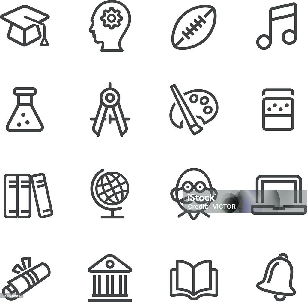 Education and School Icons - Line Series View All: Diploma stock vector