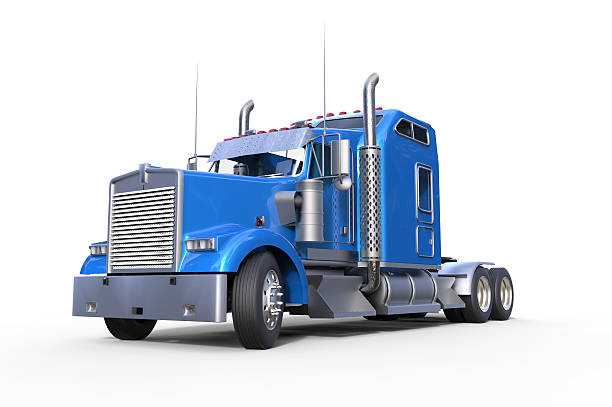istock Blue truck and Isolated Background 511013640