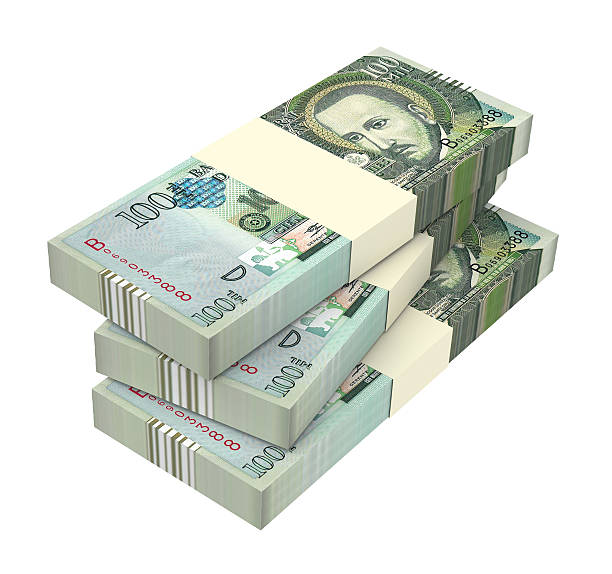 istock Paraguyan guarani bills isolated on white background. 511016072