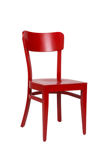 Old Style Red Wooden Chair