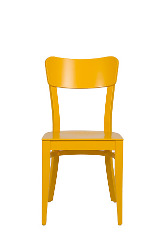 Old Style Yellow Wooden Chair