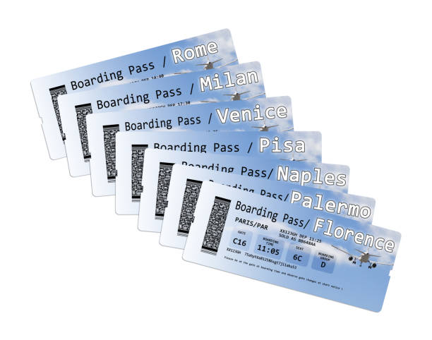 istock Airline boarding pass italian tickets 511020918