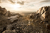 rocky mountain and sunset