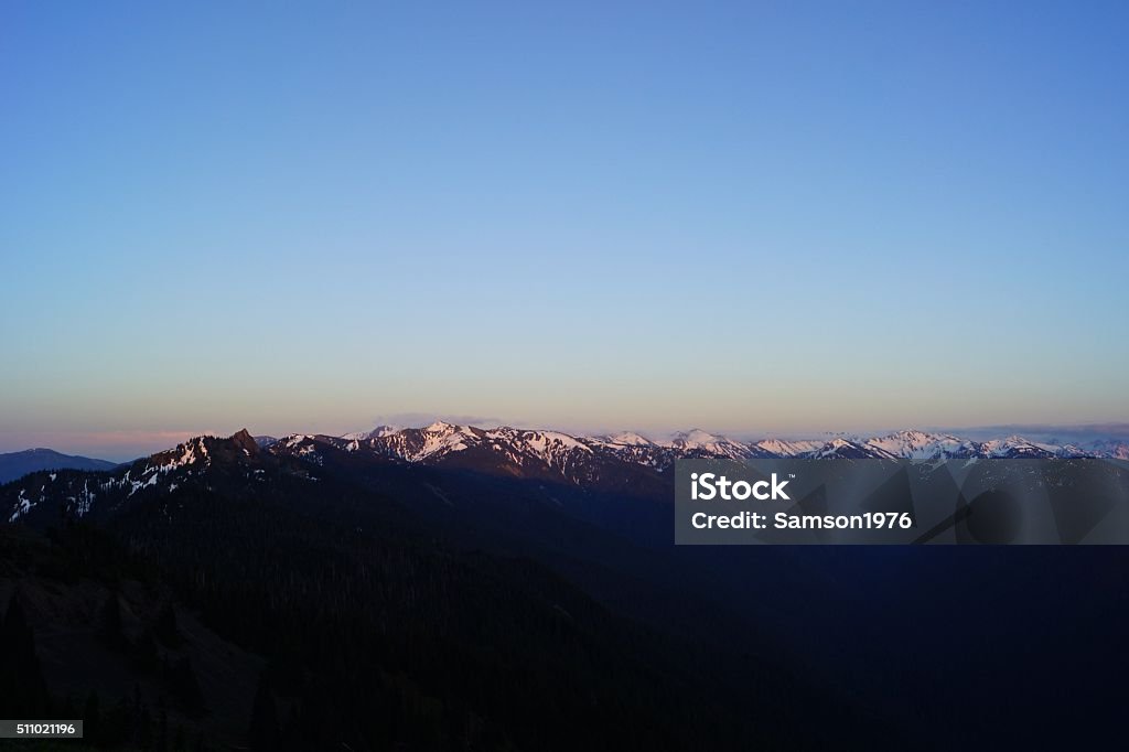 Hurricane Ridge Dark Dusk Northwest Washington's Olympic Mountains. Olympic National Park Stock Photo