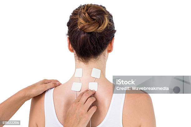 Woman Having Electrotherapy Stock Photo - Download Image Now - Alternative Therapy, Electrode, Physical Therapy