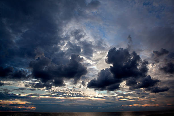 Dramatic and dark sky stock photo