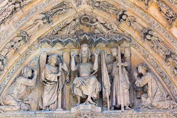 istock Religious statue carved in stone 511024068