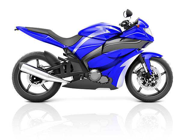 istock 3D Image of a Blue Modern Motorbike 511024637