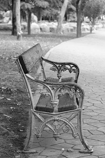 istock Bench chair in the park 511025949