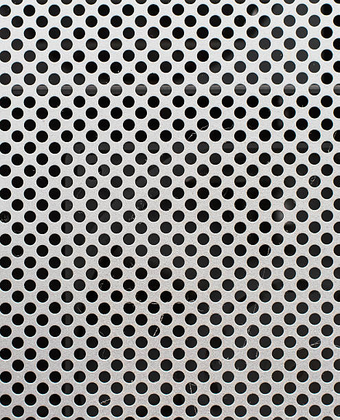 istock Closeup of a metal gray textured mesh 511026645