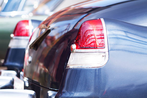 Direction indicator of red U.S.oldtimer car