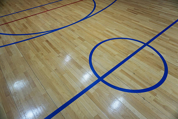 istock Indoor basketball court 511028769