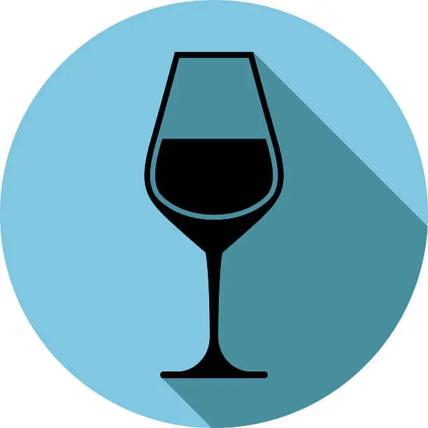 Vector illustration of Sophisticated wine goblet, stylish alcohol theme illustration.
