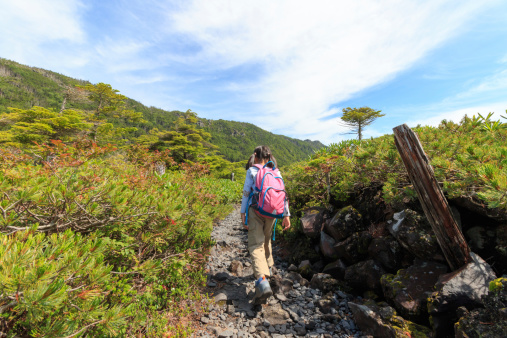 She goes to the top of the mountain(Yatsugatake Japan) from now on.