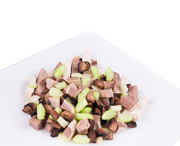 istock Veal tongue salad with mushrooms. 511030622