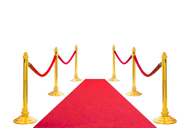 istock golden pole barricade isolated on white 511030775