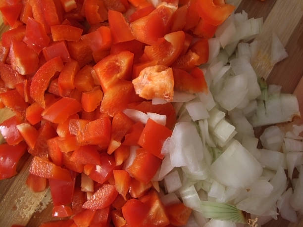 istock Chopped onions and pepper bell 511032246