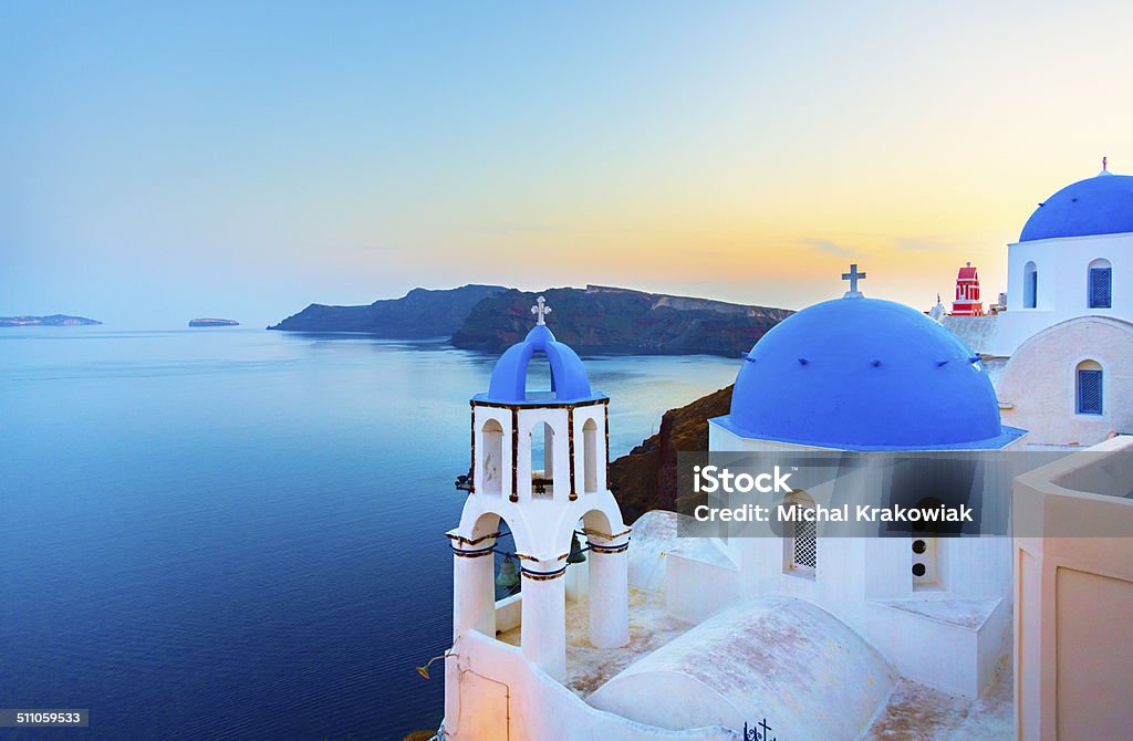 Church in Oia on Santorini island, Greece Church in Oia (Santorini, Greece). Greece Stock Photo