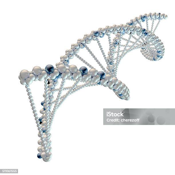 Illustration Weißen Dnakette Stockfoto und mehr Bilder von DNA - DNA, Kette - Gebrauchsgegenstand, Weißer Hintergrund
