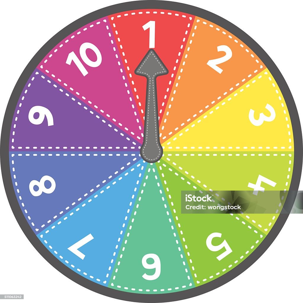 Vector Spin Wheel Game With Numbers 110 Stock Illustration - Download Image  Now - Wheel, Spinning, Number 10 - iStock