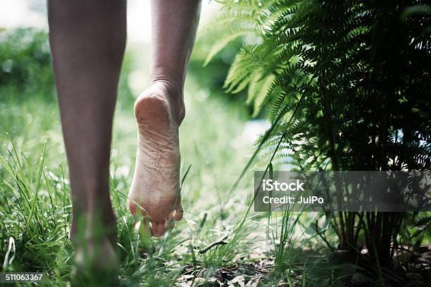 Barefoot Stock Photo - Download Image Now - Barefoot, Grass, Walking
