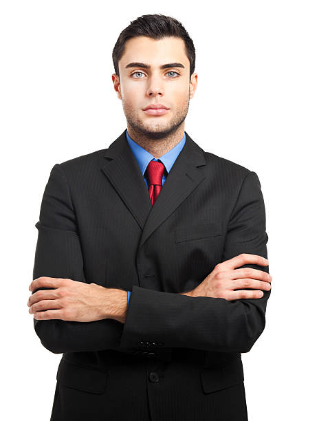 istock Young smiling businessman on white background 511063927
