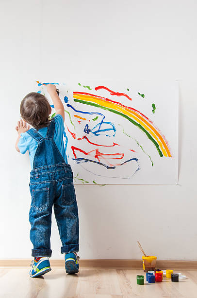 istock child draws ink on paper 511064166