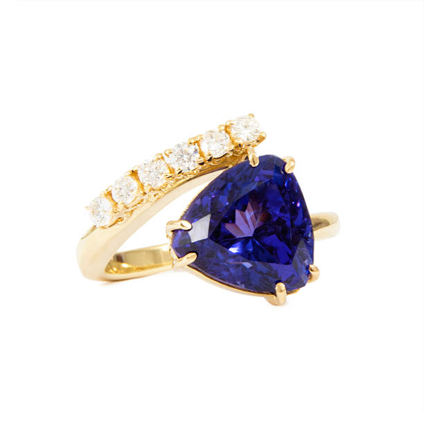 istock Designer Ring with Tanzanite Stone and Diamonds 511065983