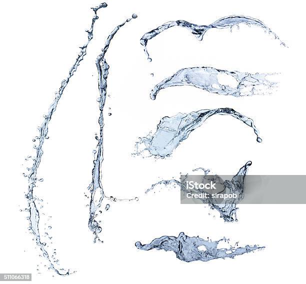 Water Splash Isoliert Stockfoto und mehr Bilder von Wasser - Wasser, Eingießen, Spritzendes Wasser