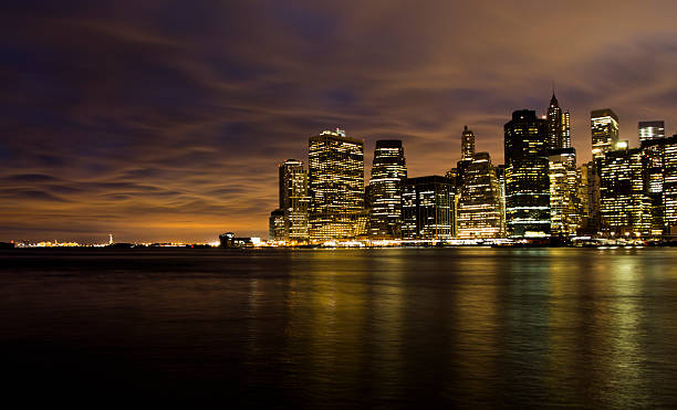 Manhattan Night View stock photo