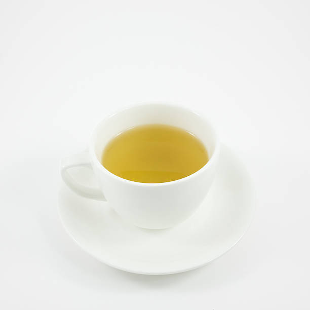 istock The white ceramic cup of Japanese green tea 511067976