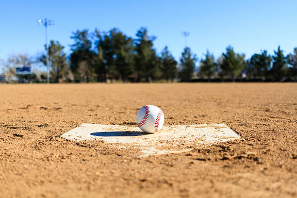 istock Baseball in a baseball field in California mountains 511067980