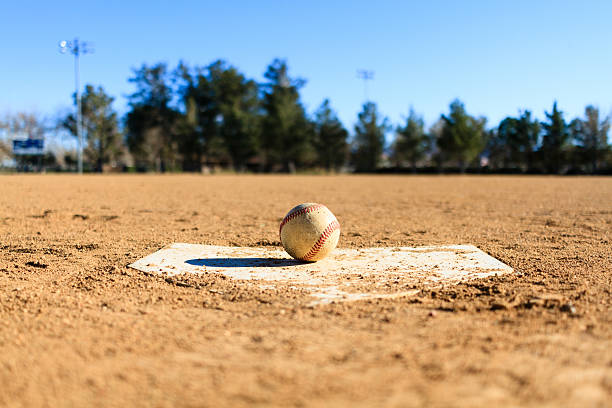 istock Baseball in a baseball field in California mountains 511068080