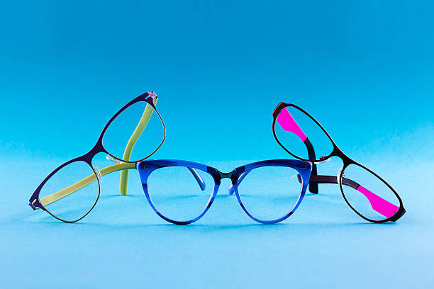 istock Three pair of lasses on the blue backgraund 511071458