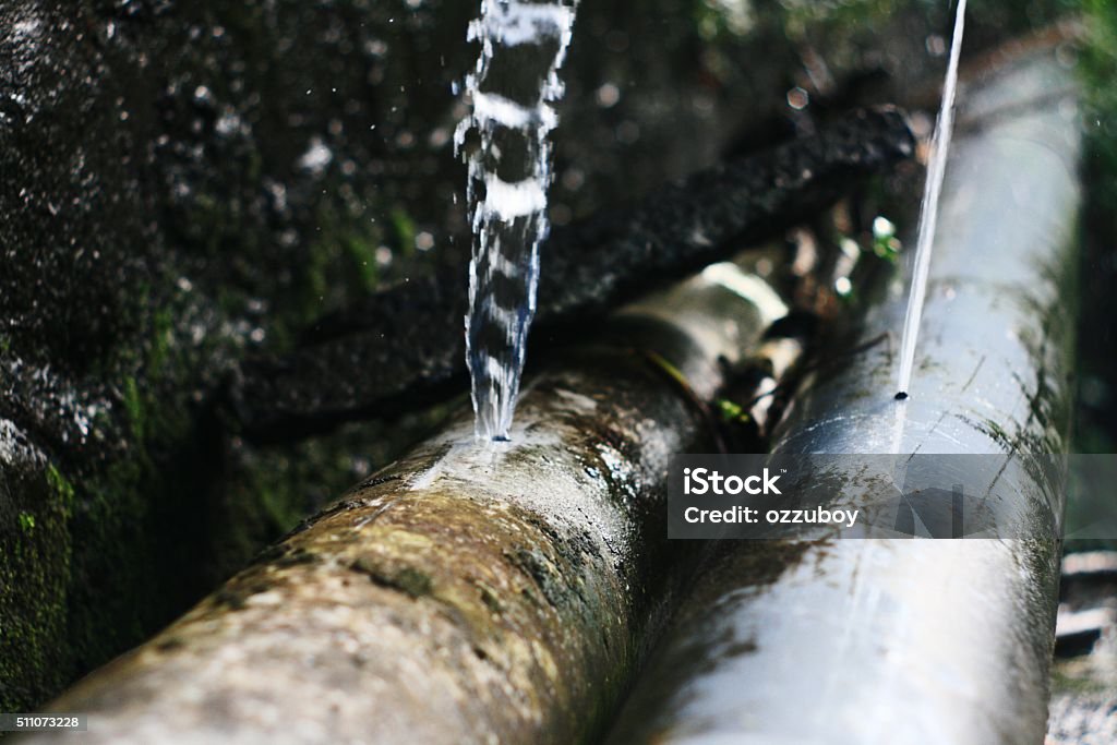 Water pipe leaks water pipe leaks in my area Leaking Stock Photo