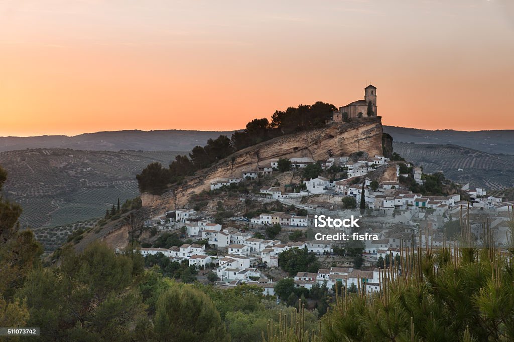 Montefrio at sunset, Province of Granada, Spain Montefrio Stock Photo