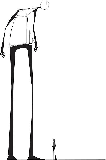 113 Tall Person Short Person Illustrations & Clip Art - iStock | Tall man  short man, David and goliath, Big man little man