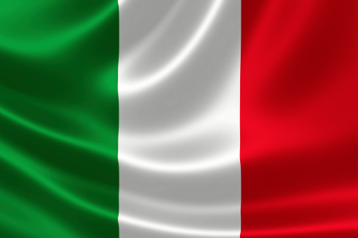 Close up of Italy's Flag
