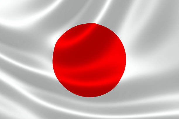 Close up of Japan's Flag stock photo