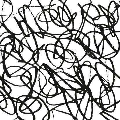 Black And White Abstract Scribble Background