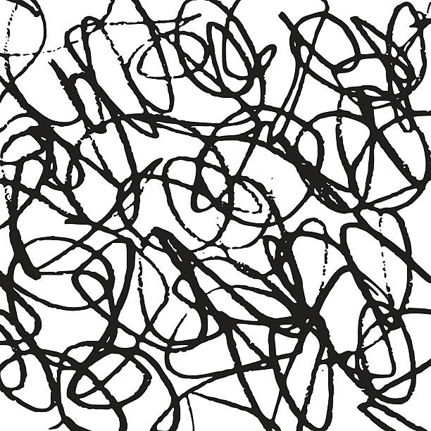 Black And White Abstract Scribble Background Files included: scribble lines stock illustrations