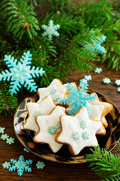 istock Christmas gingerbread cookie in the form of a snowflake. 511094949
