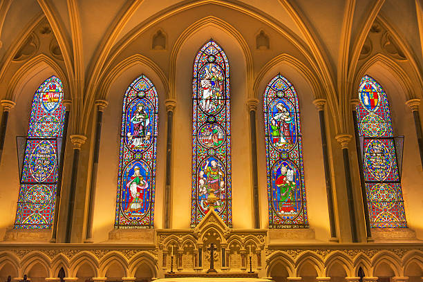 The Lady Chapel of Saint Patrick's Cathedral (Dublin, Republic of Ierland). The chapel was built in 1270 by Archbishop Fulk de Saunford. From mid-17th to the early 19th century, the Chapel was known as the French Chapel as it was used by Huguenots (French Protestant refugees) after they came to Ireland following the revocation of the Edict of Nantes.